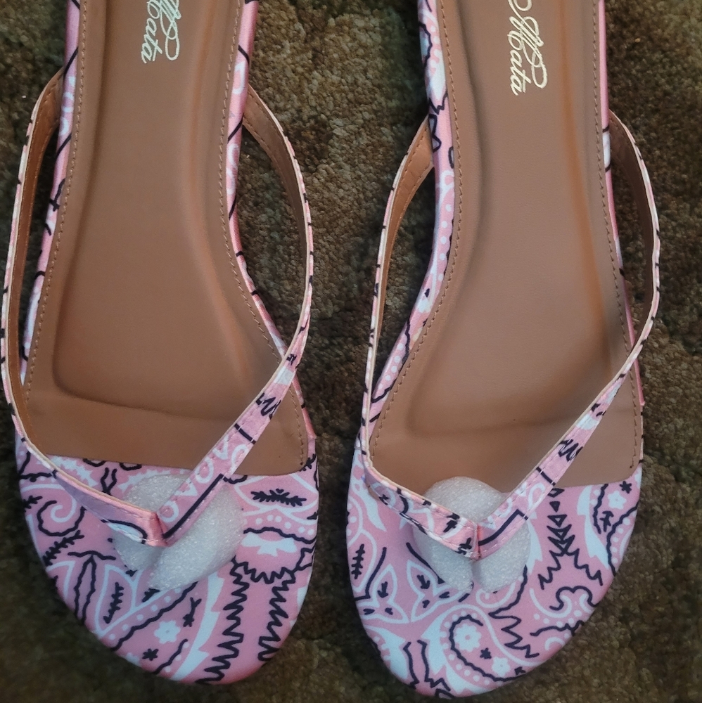 Pink Paisley sandals